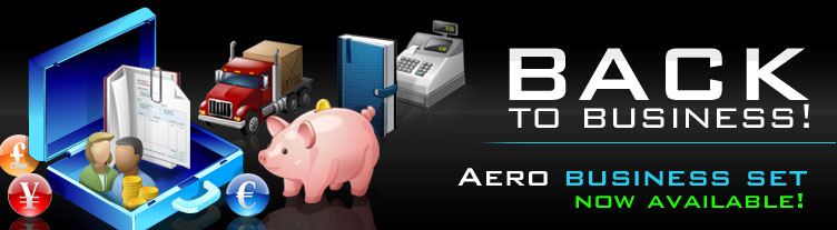 Aero Business Icon Set
